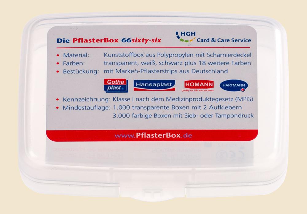 Pflasterbox mit Name bedruckt